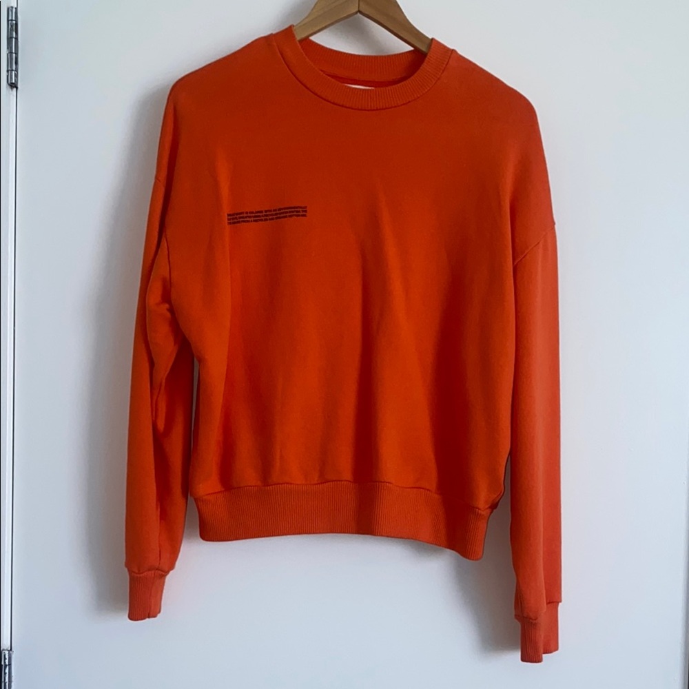 Pangaia Bright Orange Crewneck Sweater